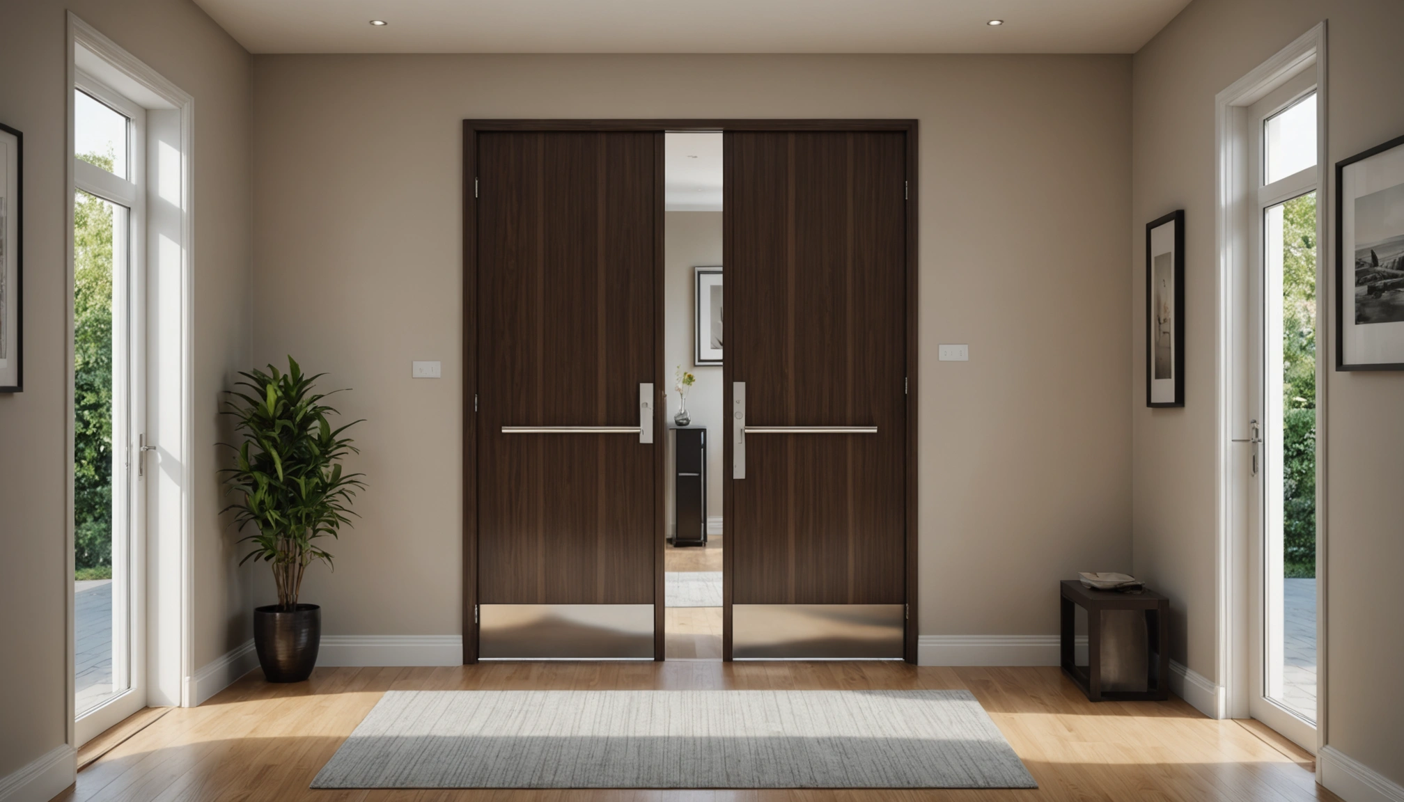 barre de tirage porte d'entrée