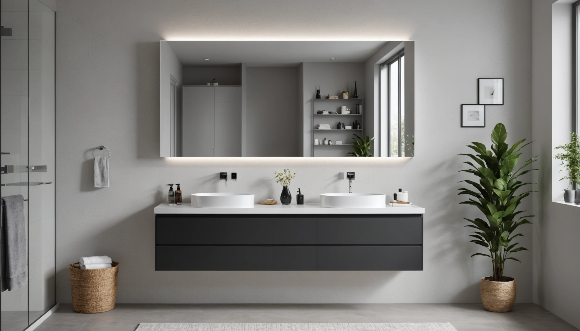 armoire de salle de bain avec miroir 120 cm