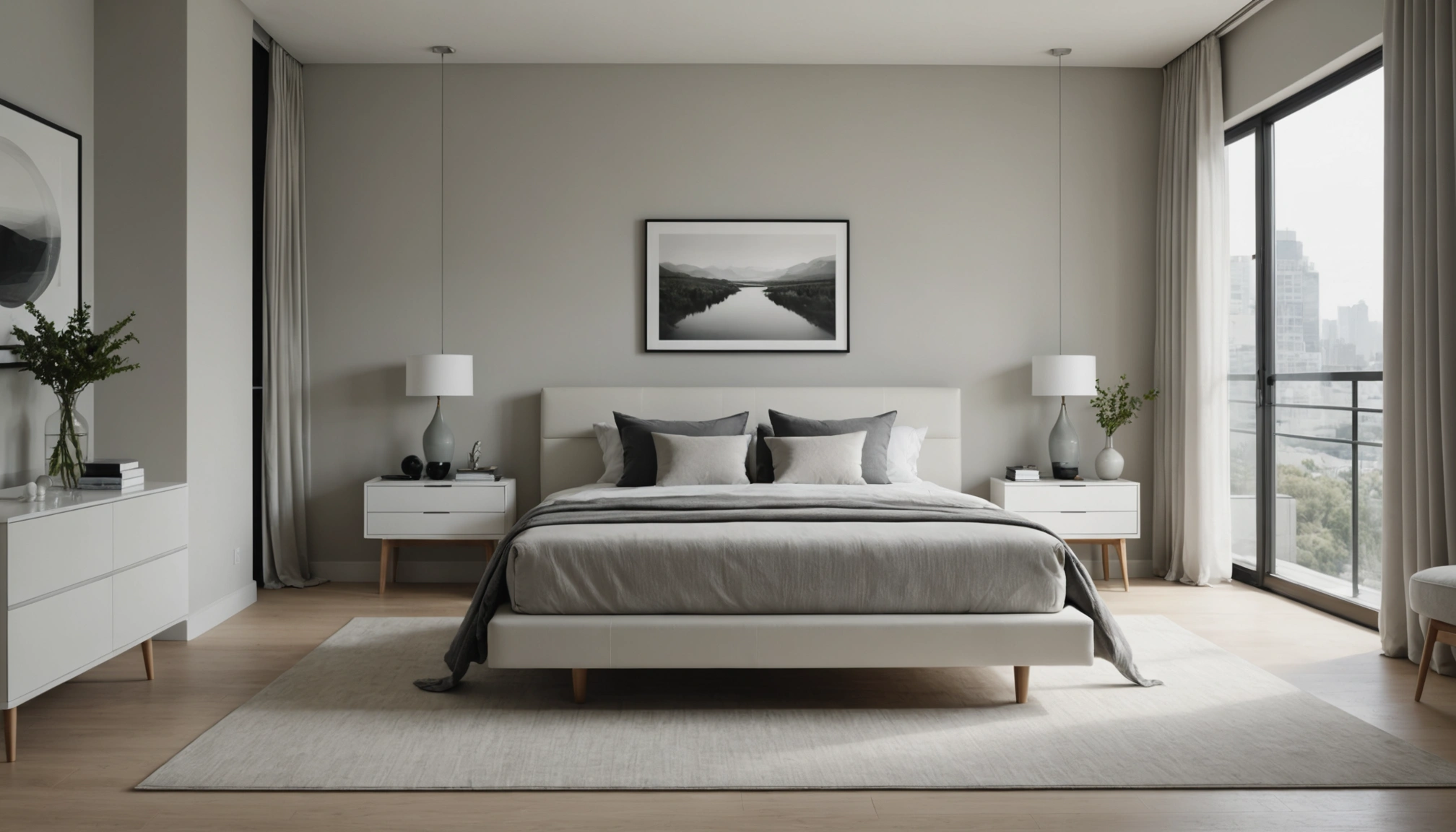 couleur de mur pour chambre avec meubles blancs