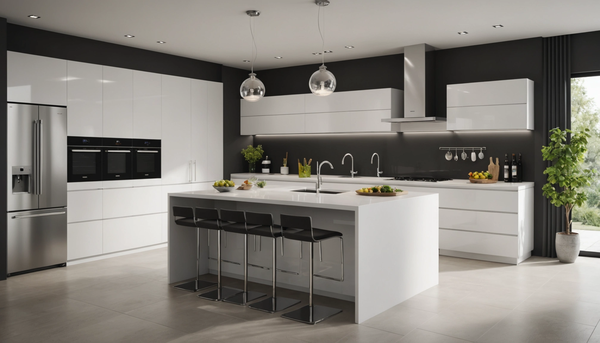 plan de travail pour cuisine blanche