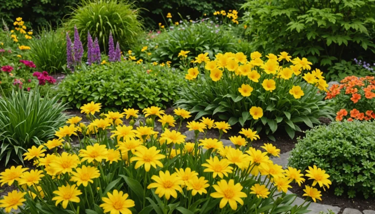 plantes à fleurs jaunes